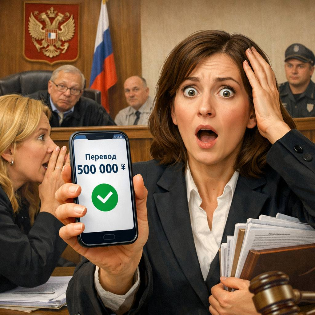 Необычная история с судебным переводом 500 тысяч рублей