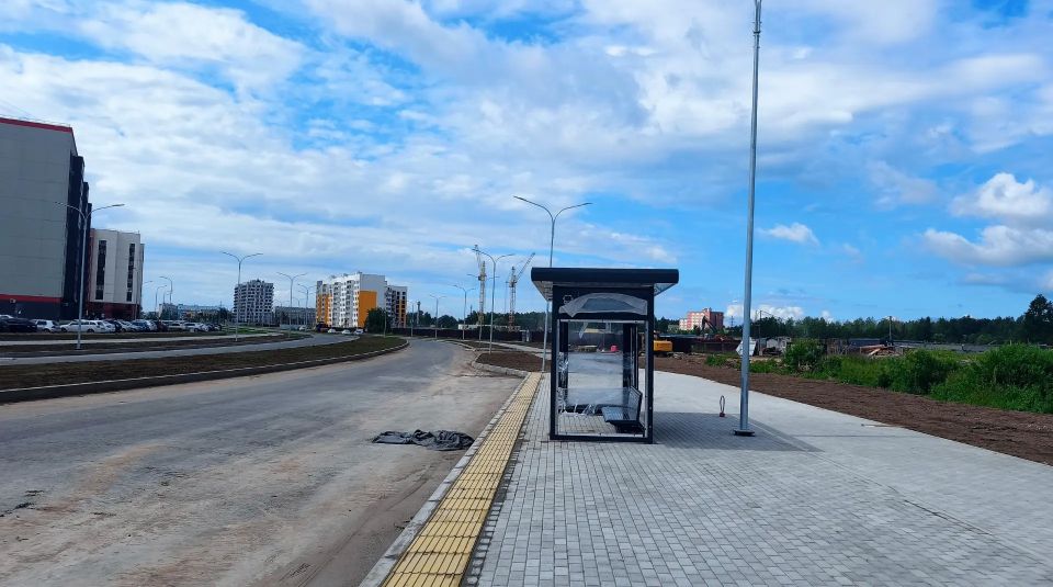 На продолжении Большой Московской улицы появились новые автобусные остановки На продолжении Большой Московской улицы появились новые автобусные остановки