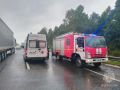 В Крестецком округе у грузового автомобиля сгорело колесо
