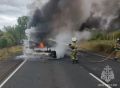 В Великом Новгороде пожарные потушили автомобиль